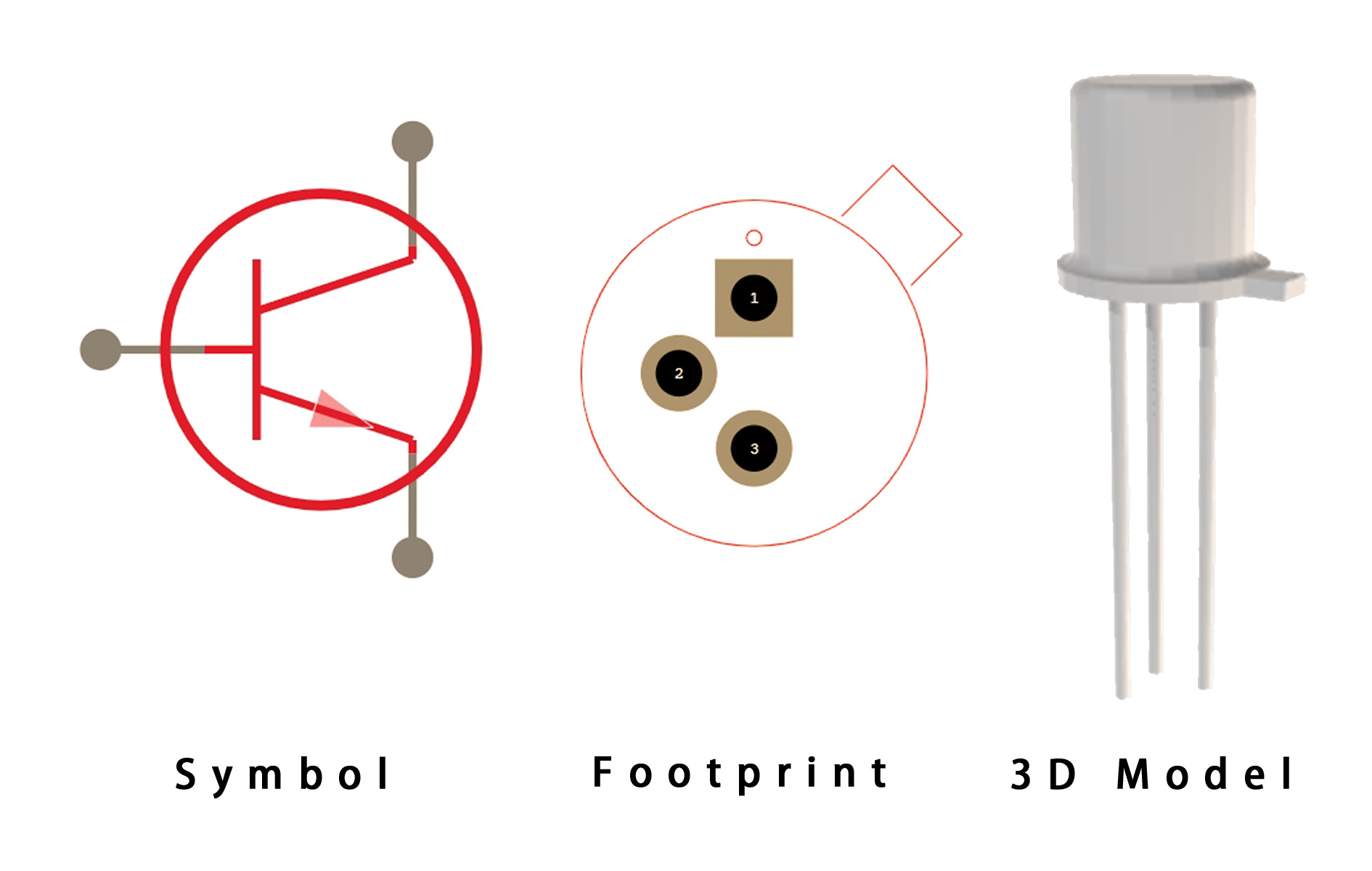 2N2222 CAD Model